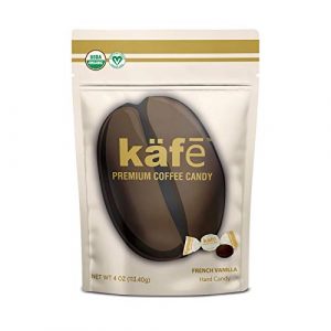 kafe Organic Premium Coffee Hard Candy, 1 Pack, 4 oz (Vanilla)