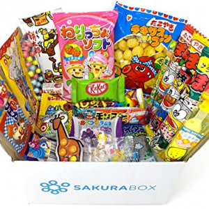 Sakura Box – Dagashi Set – 20 Pieces Japanese Candy Chocolate Snacks (Sampler)